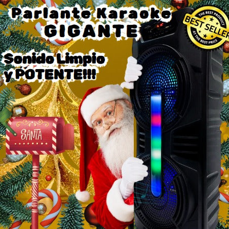 📣Parlante GIGANTE KARAOKE🤪 Doble WOOFER 8