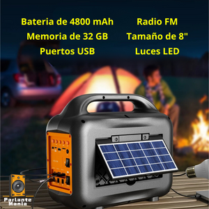 🥳PARLANTE SOLAR PORTATIL CON KARAOKE🎶